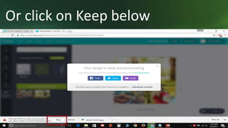 Or click on Keep below
 