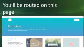 You’ll be routed on this
page
 