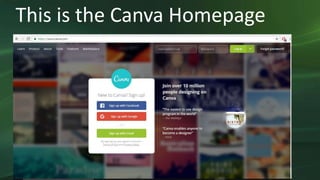 This is the Canva Homepage
 