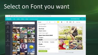 Select on Font you want
 