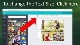 To change the Text Size, Click here
 