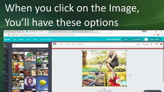 When you click on the Image,
You’ll have these options
 