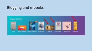 Blogging and e-books
 