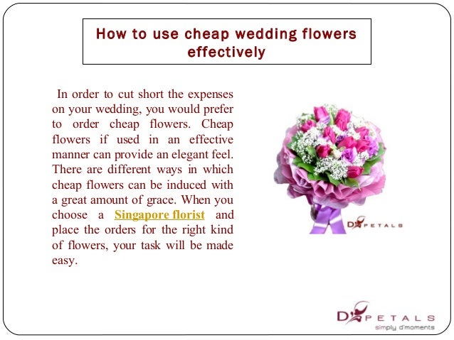 How To Use Cheap Wedding Flowers Effectively