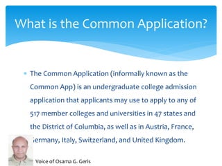 Common App Example.pdf How to use common app | PPT