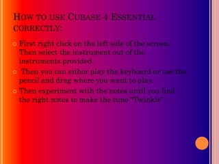 How to use cubase | PPTX