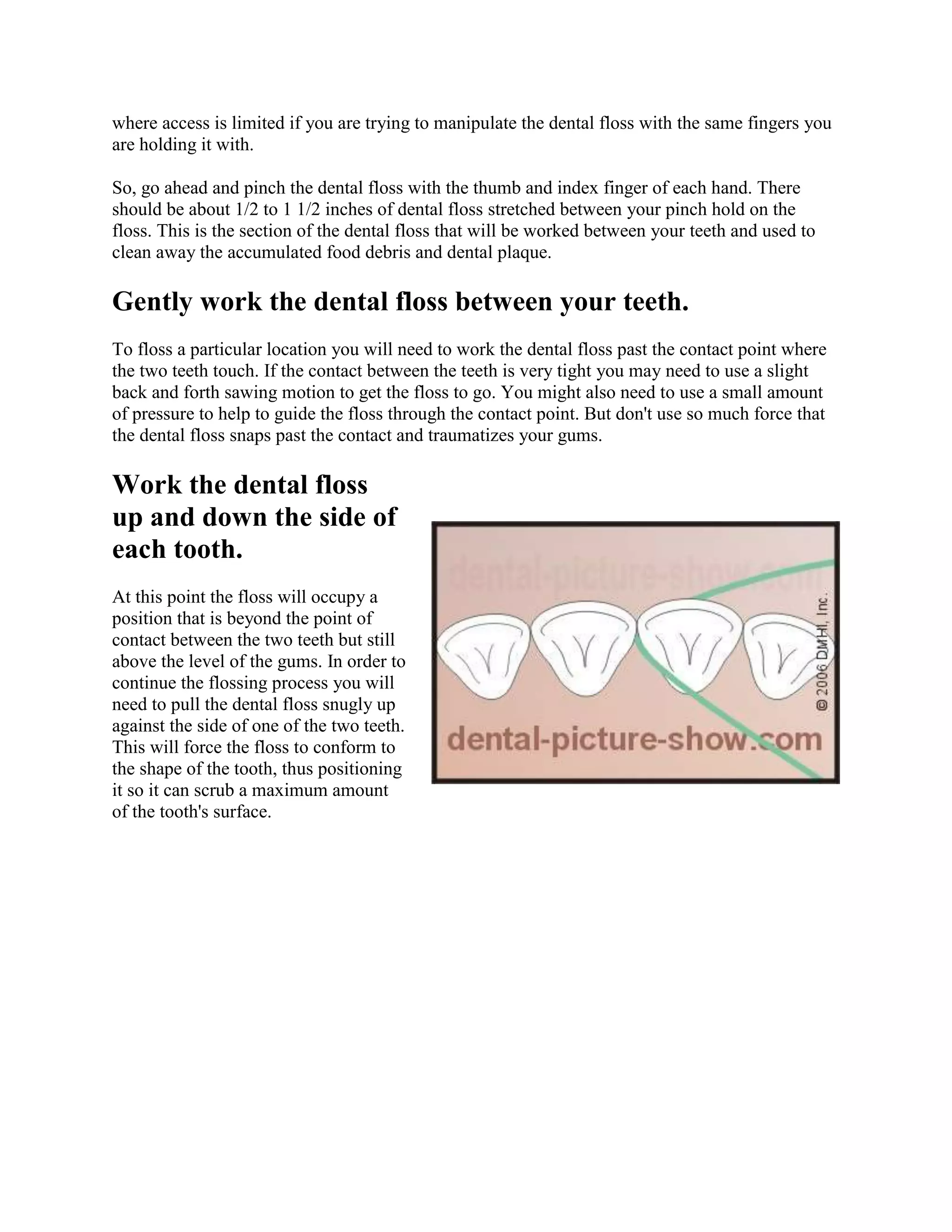 How to use dental floss | DOCX