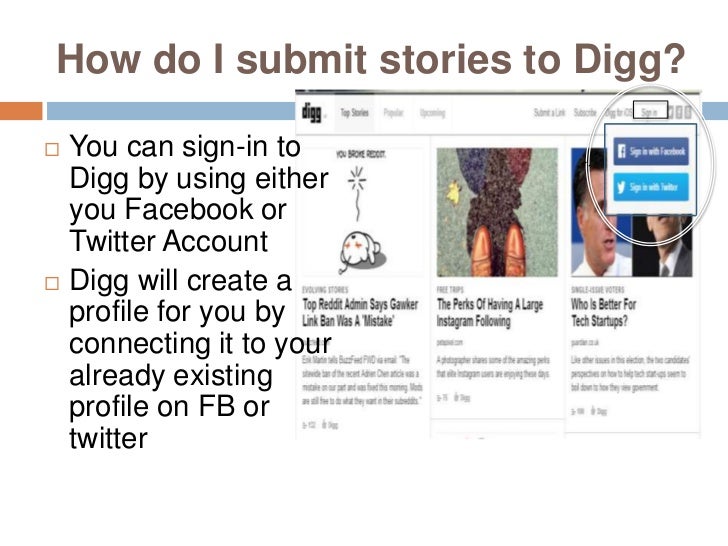 How to use digg