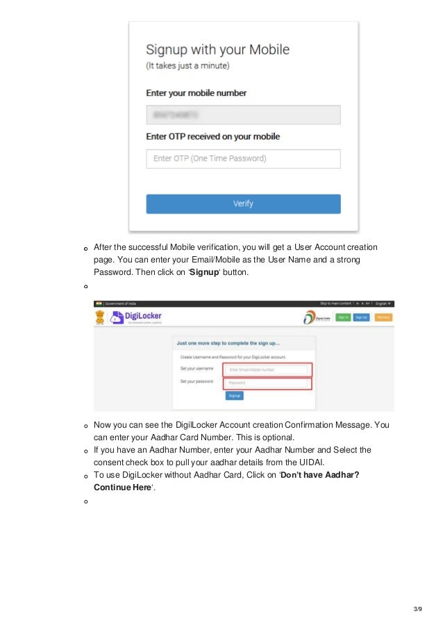 How To Use DigiLocker Without Aadhar Card How To Link Pan Card In D 