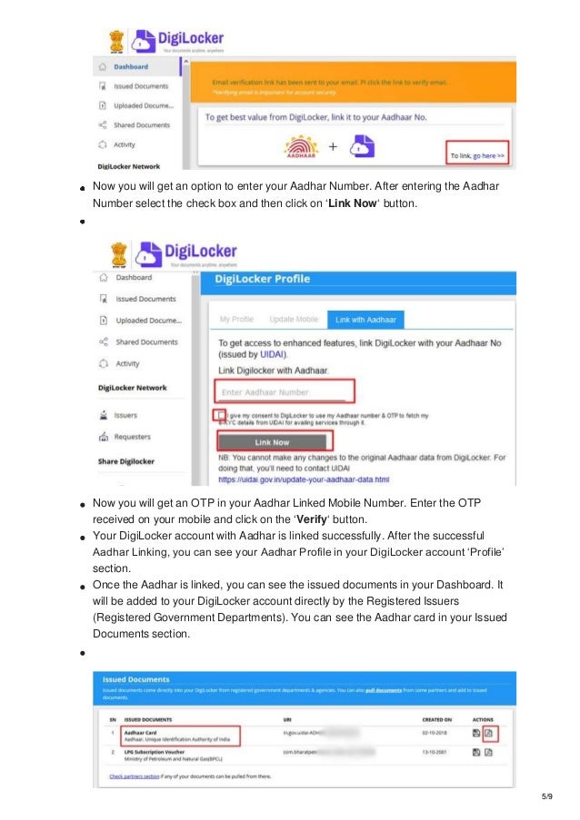 How To Use DigiLocker Without Aadhar Card How To Link Pan Card In D 