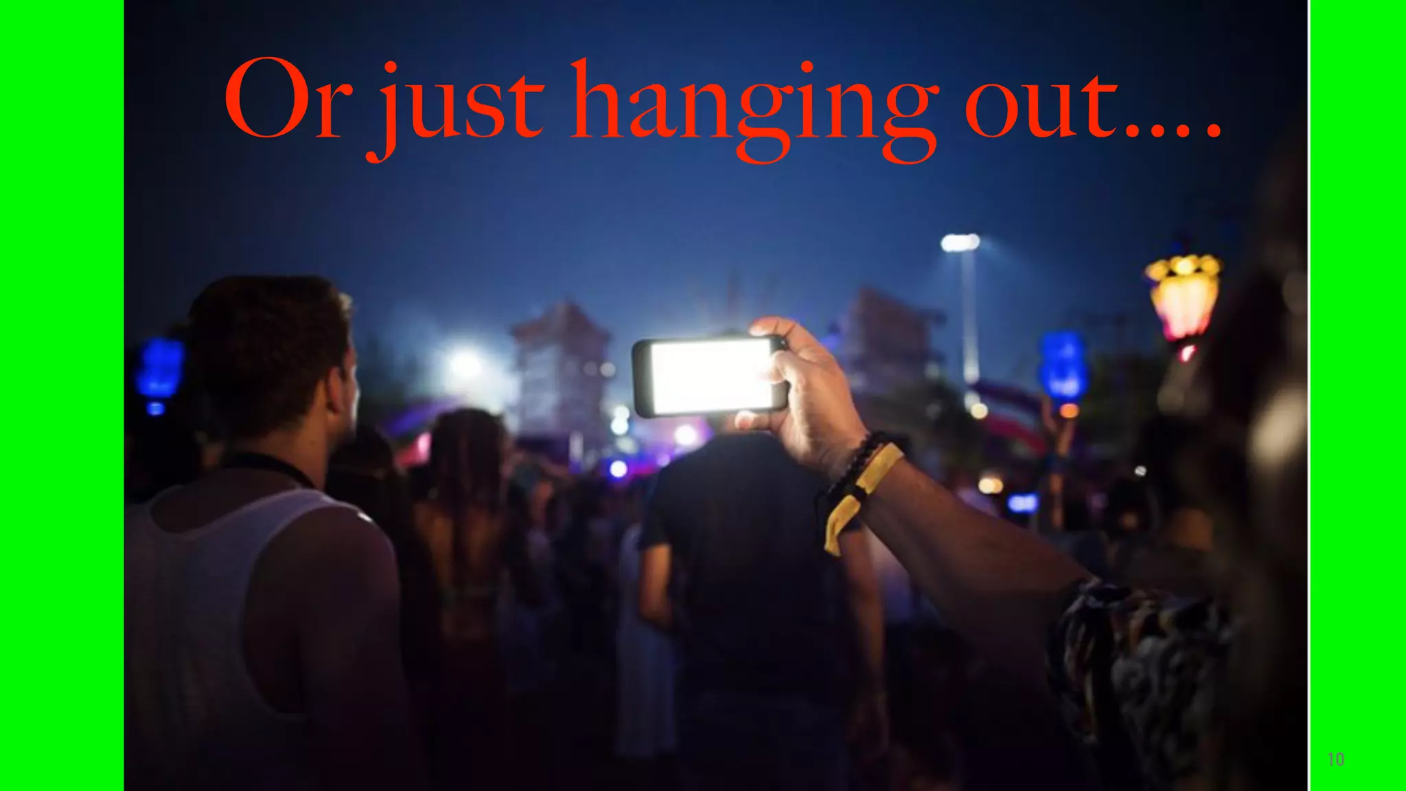 10
Or just hanging out….
 