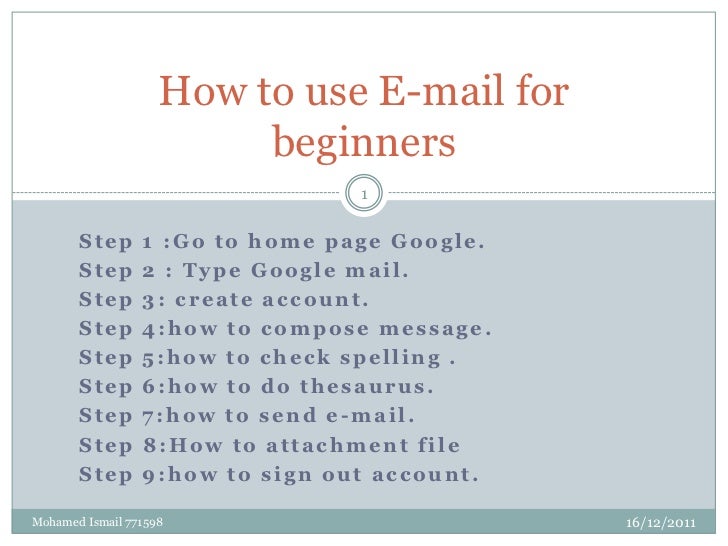 How to use e mail for beginners