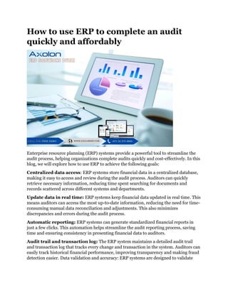 How to use ERP to complete an audit quickly and affordably.pdf