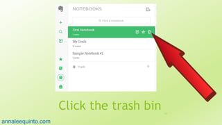 Click the trash bin 61
annaleequinto.com
 