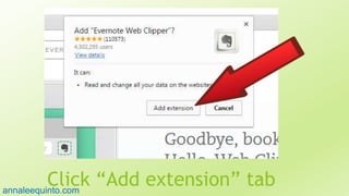 Click “Add extension” tab88
annaleequinto.com
 