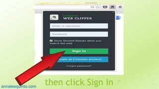 then click Sign In 97
annaleequinto.com
 