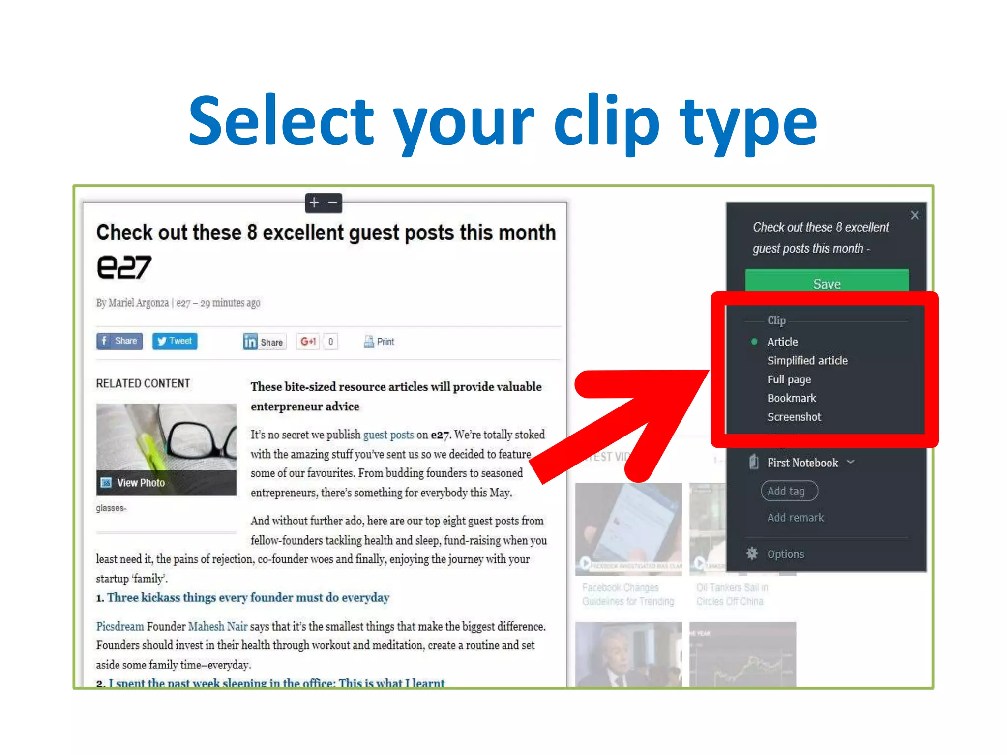 Select your clip type
 