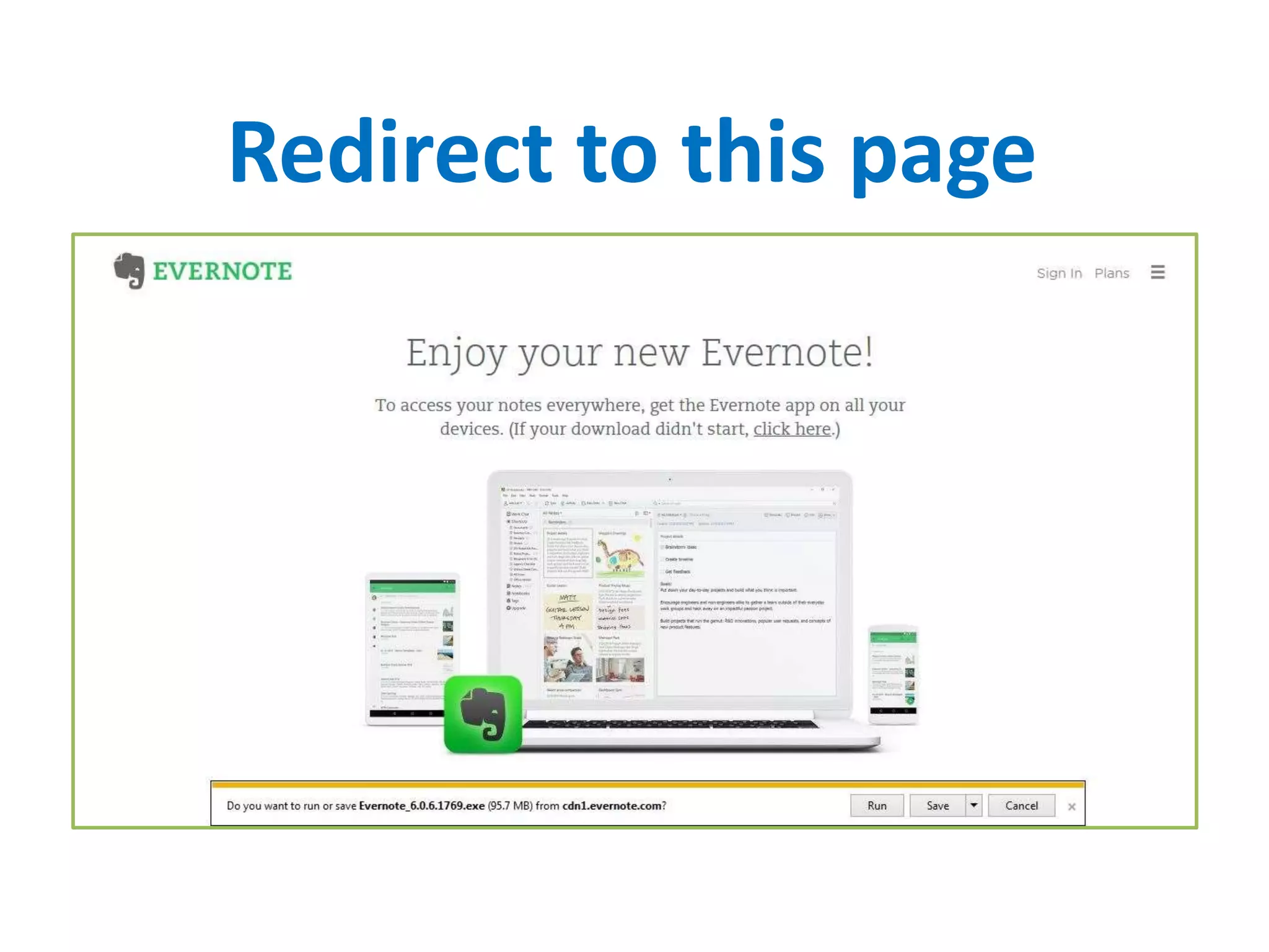 Redirect to this page
 