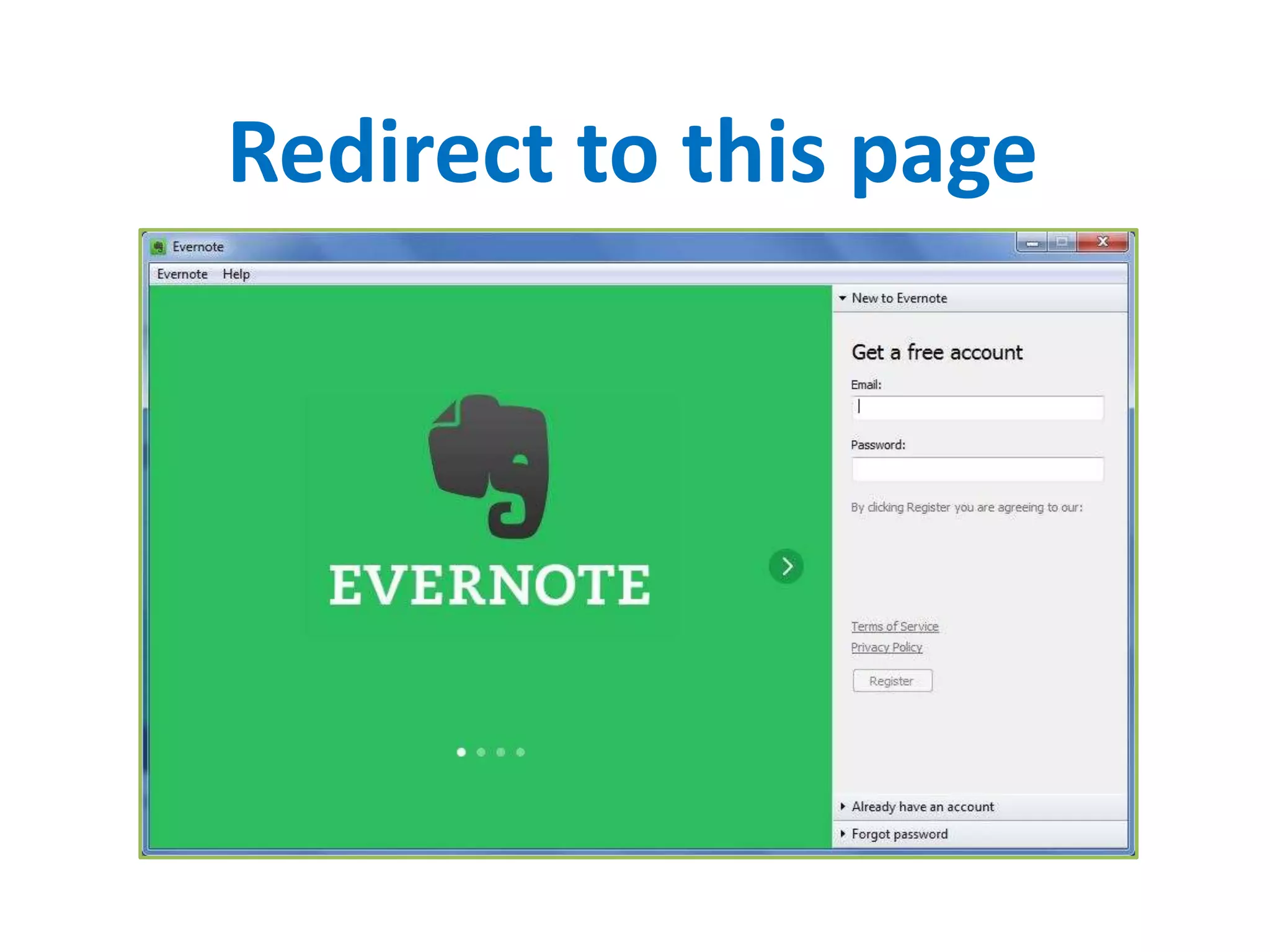 Redirect to this page
 