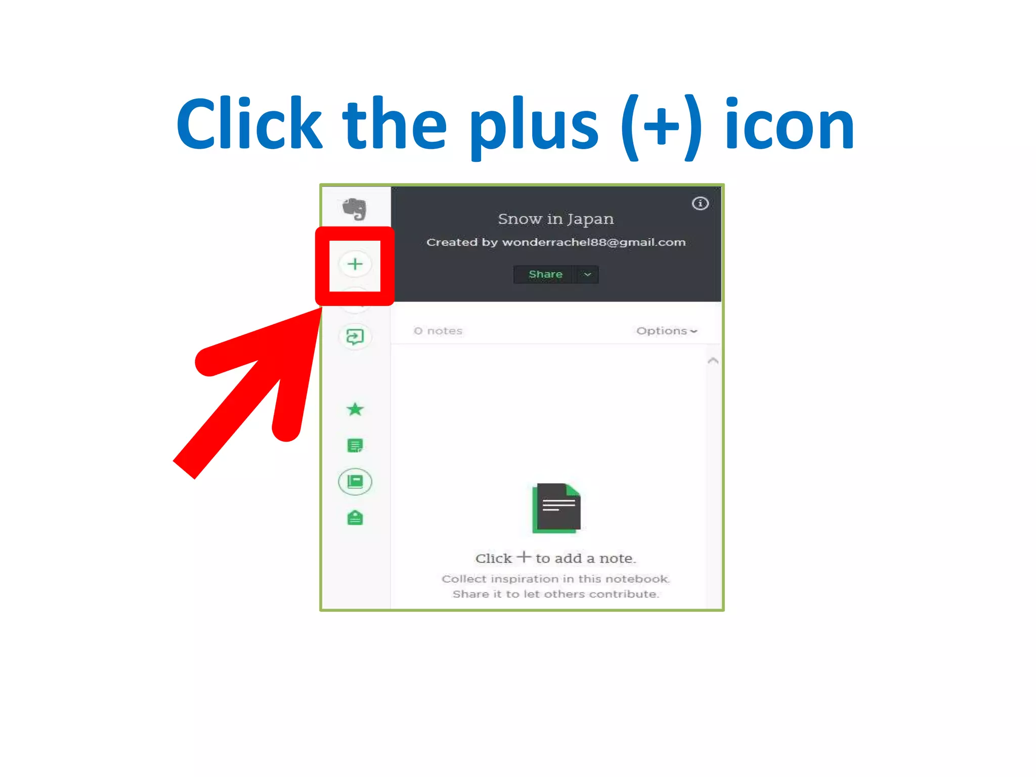 Click the plus (+) icon
 