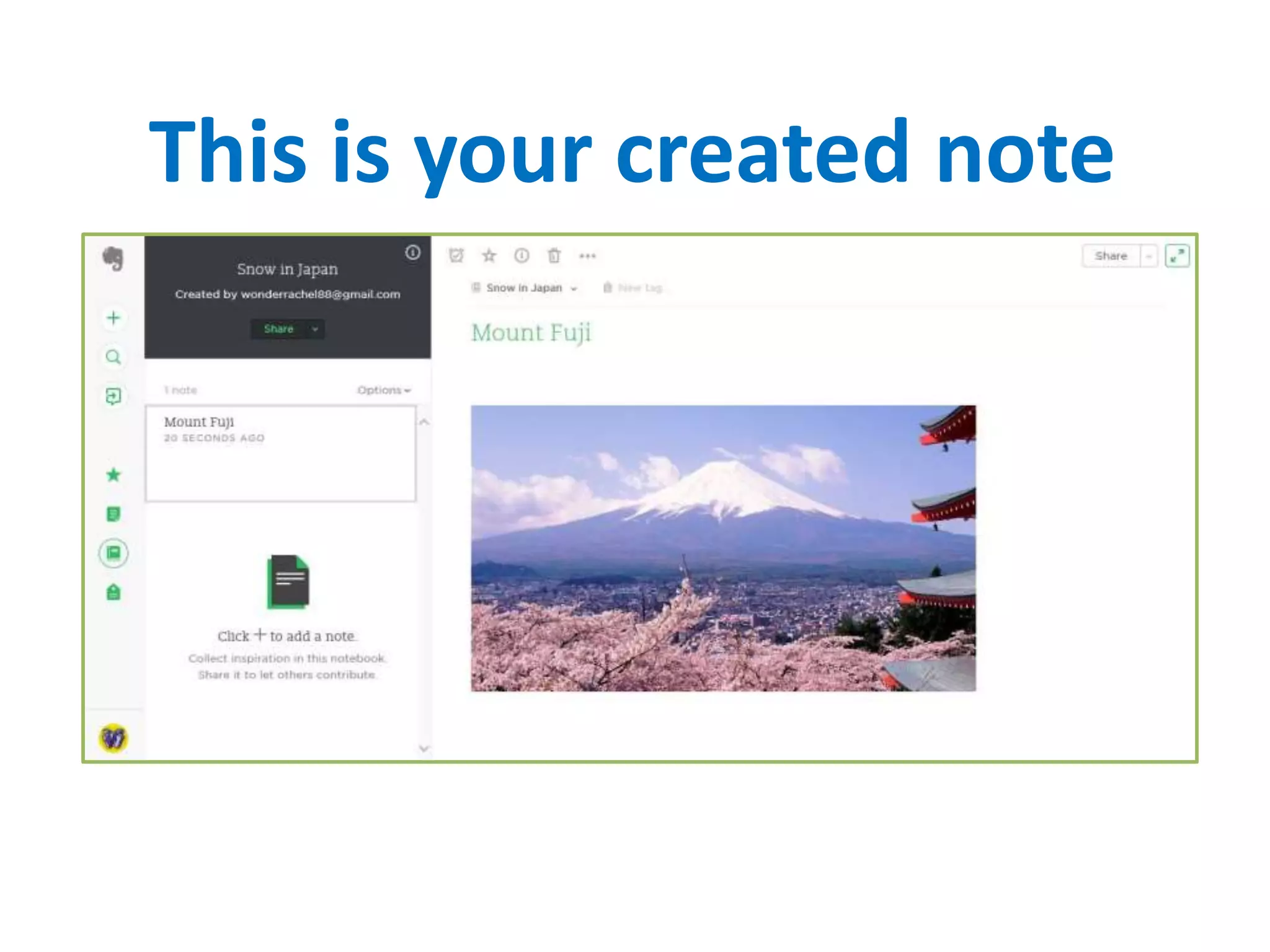 This is your created note
 