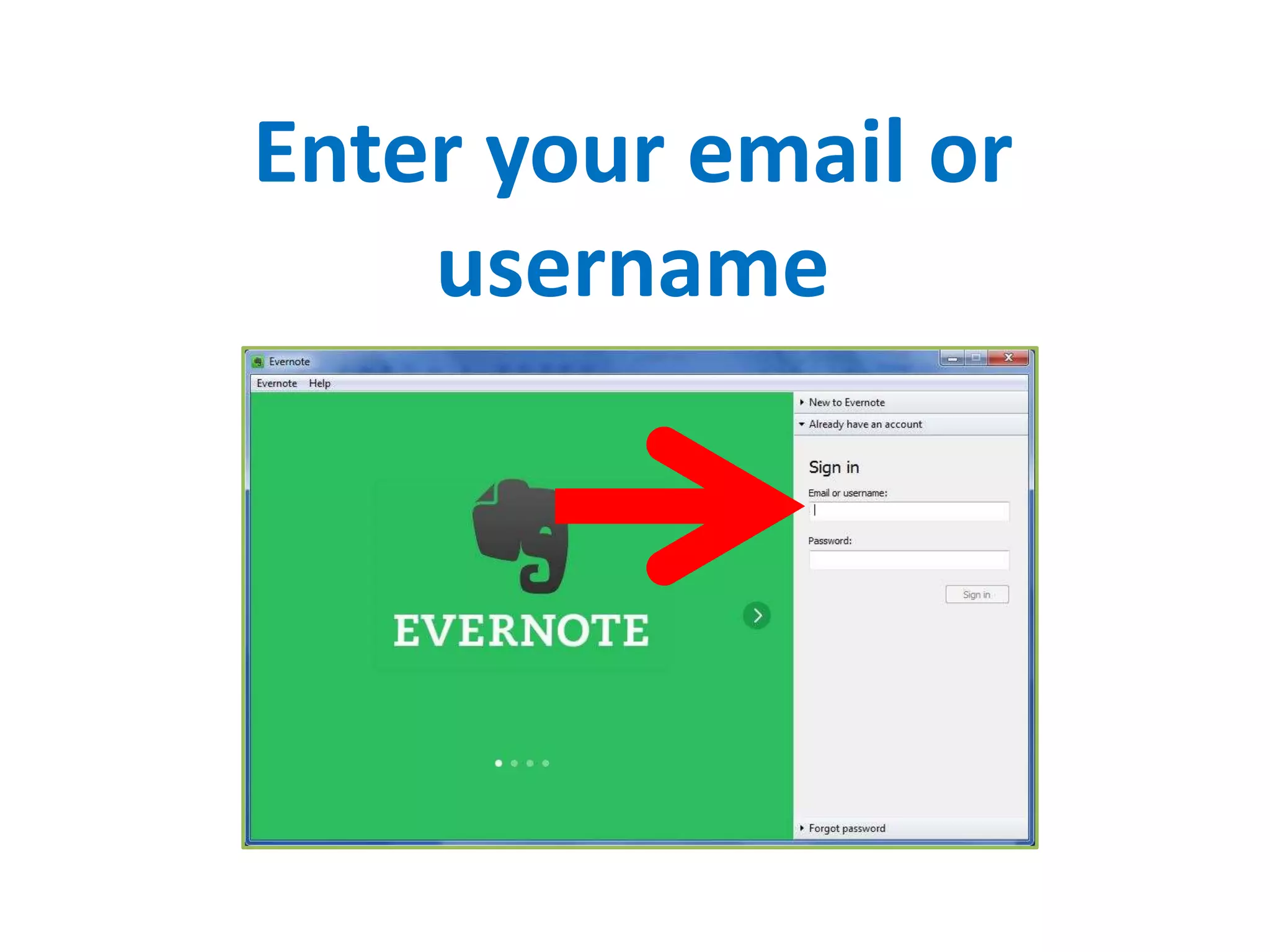 Enter your email or
username
 