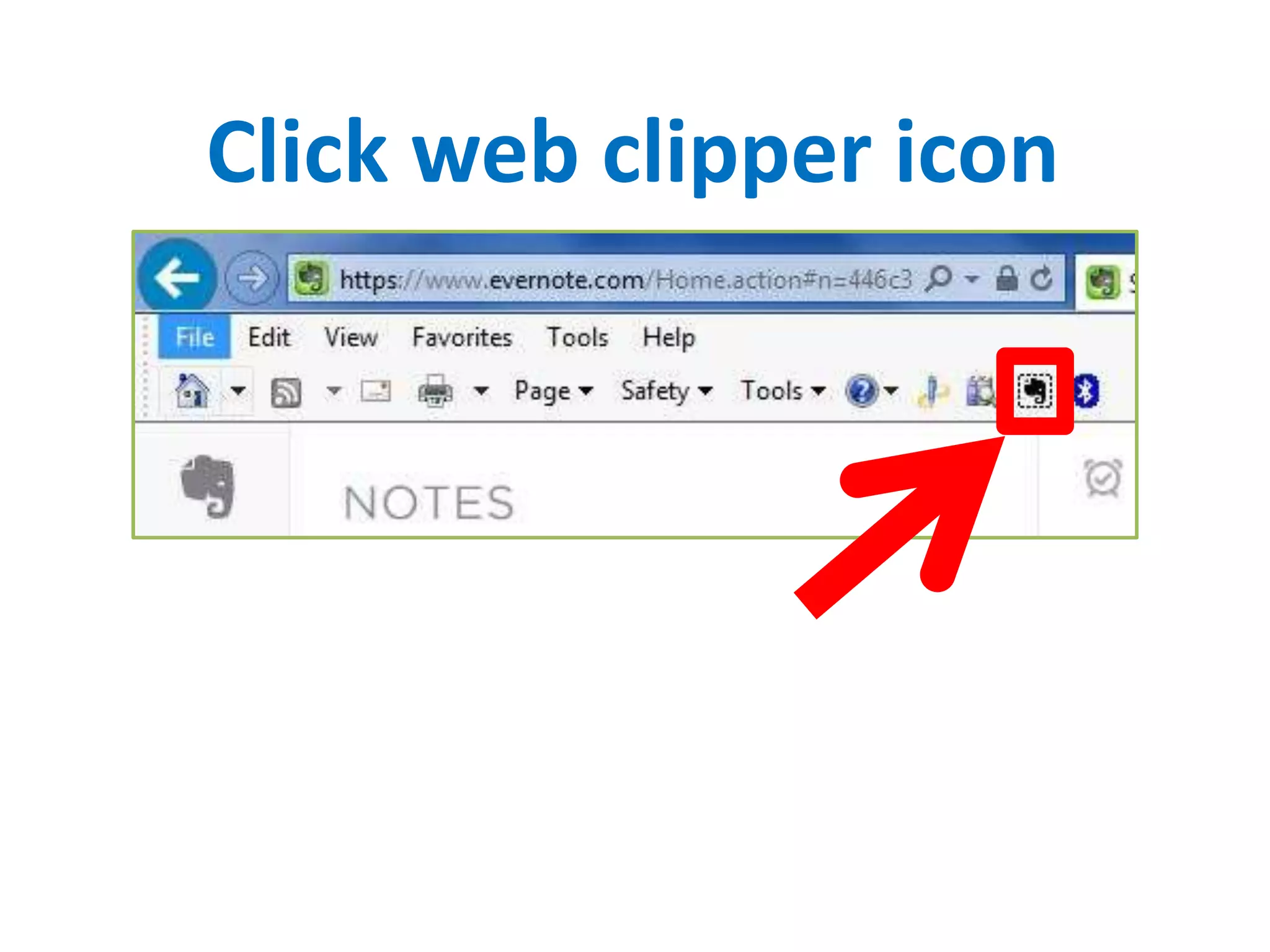Click web clipper icon
 