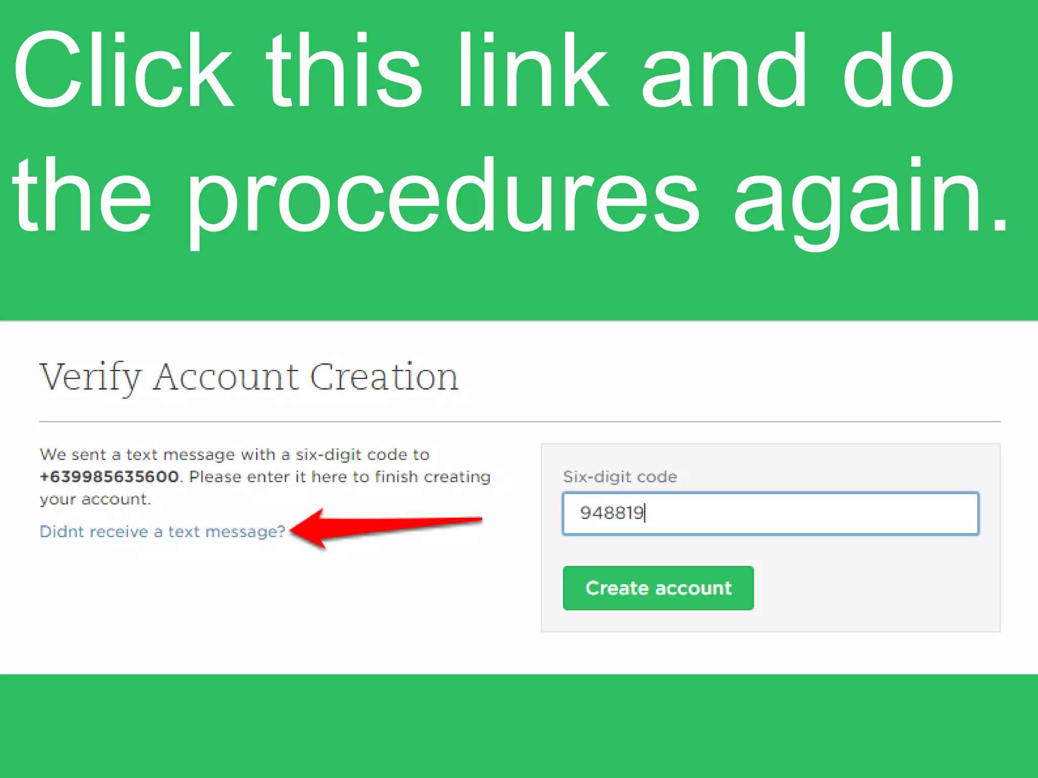 Click this link and do
the procedures again.
 