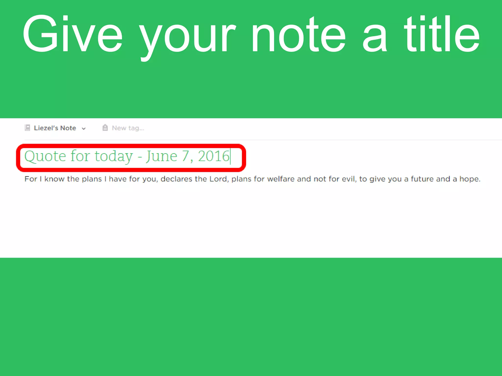 Give your note a title
 