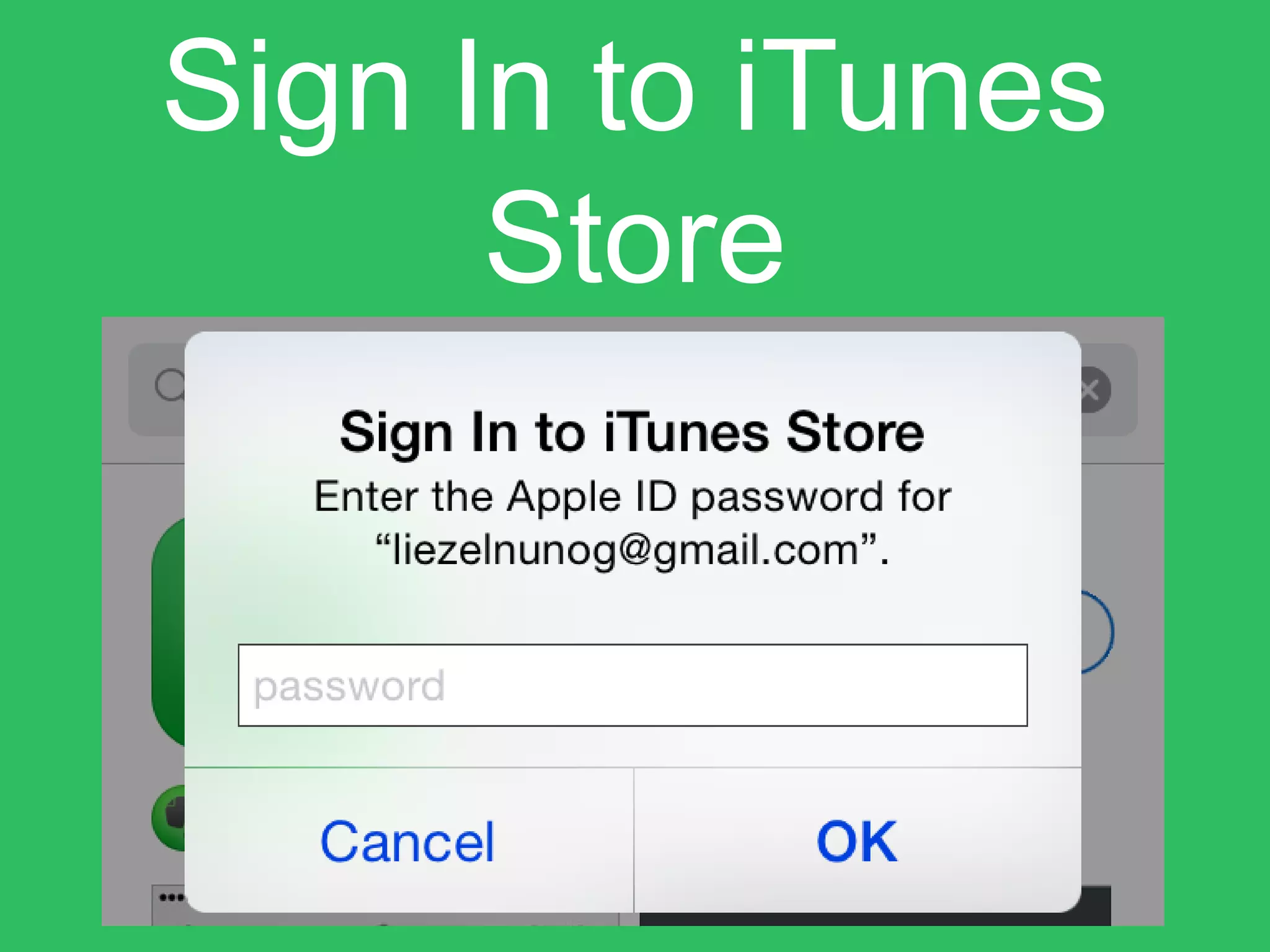 Sign In to iTunes
Store
 