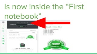 Is now inside the “First
notebook”
 