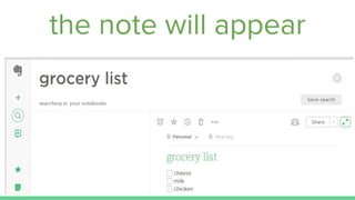 the note will appear
 