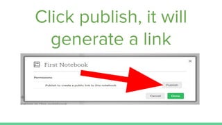 Click publish, it will
generate a link
 