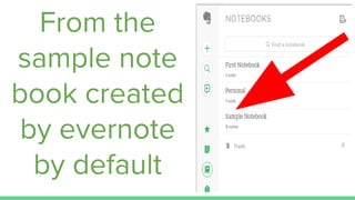 From the
sample note
book created
by evernote
by default
 
