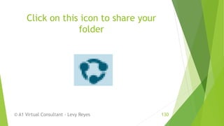 Click on this icon to share your
folder
© A1 Virtual Consultant - Levy Reyes 130
 