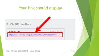Your link should display
© A1 Virtual Consultant - Levy Reyes 146
 