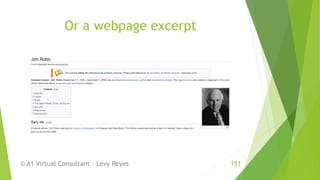 Or a webpage excerpt
© A1 Virtual Consultant - Levy Reyes 151
 