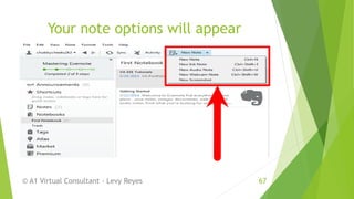 Your note options will appear
© A1 Virtual Consultant - Levy Reyes 67
 