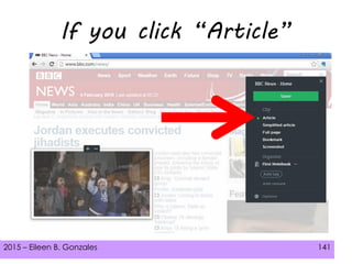 2015 – Eileen B. Gonzales 141
If you click “Article”
 