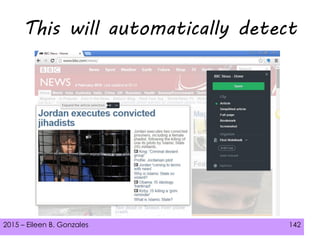 2015 – Eileen B. Gonzales 142
This will automatically detect
 