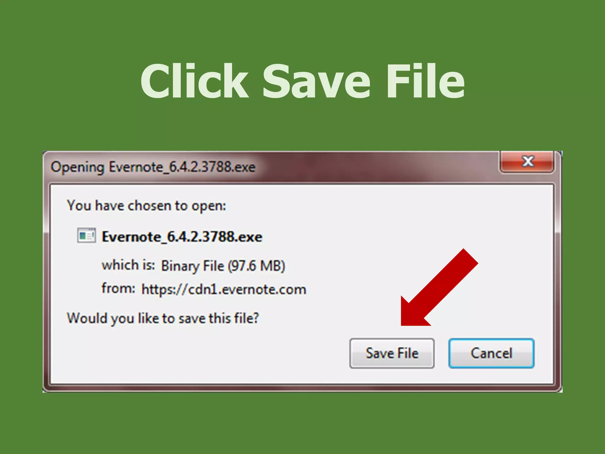 Click Save File
 