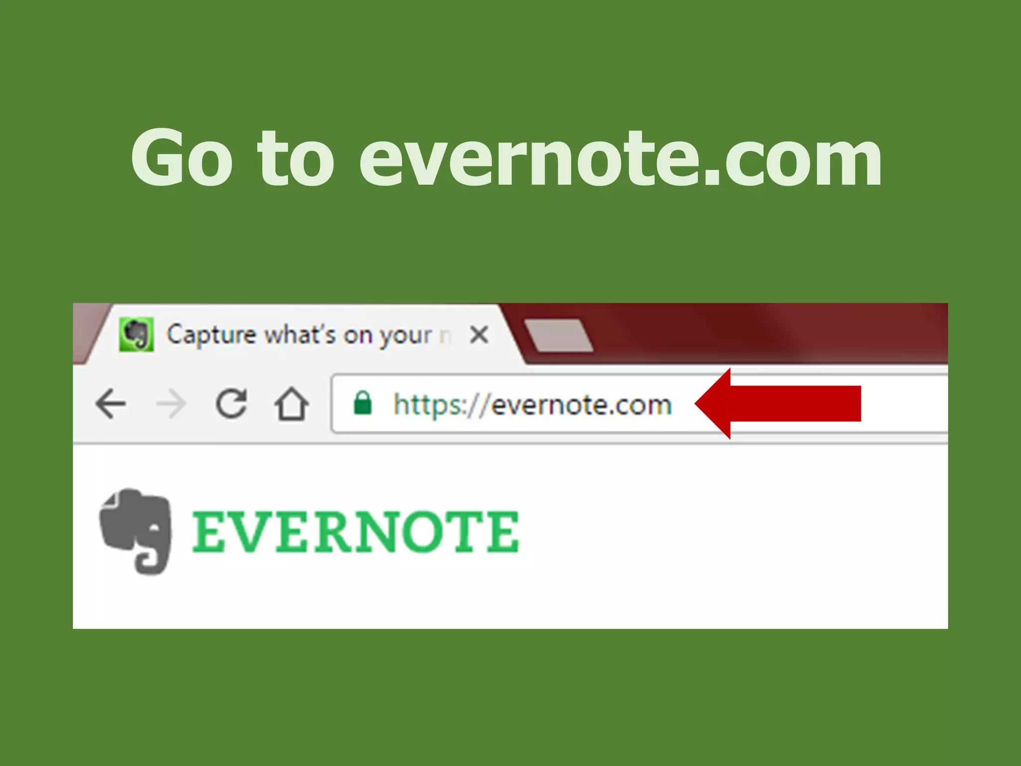 Go to evernote.com
 