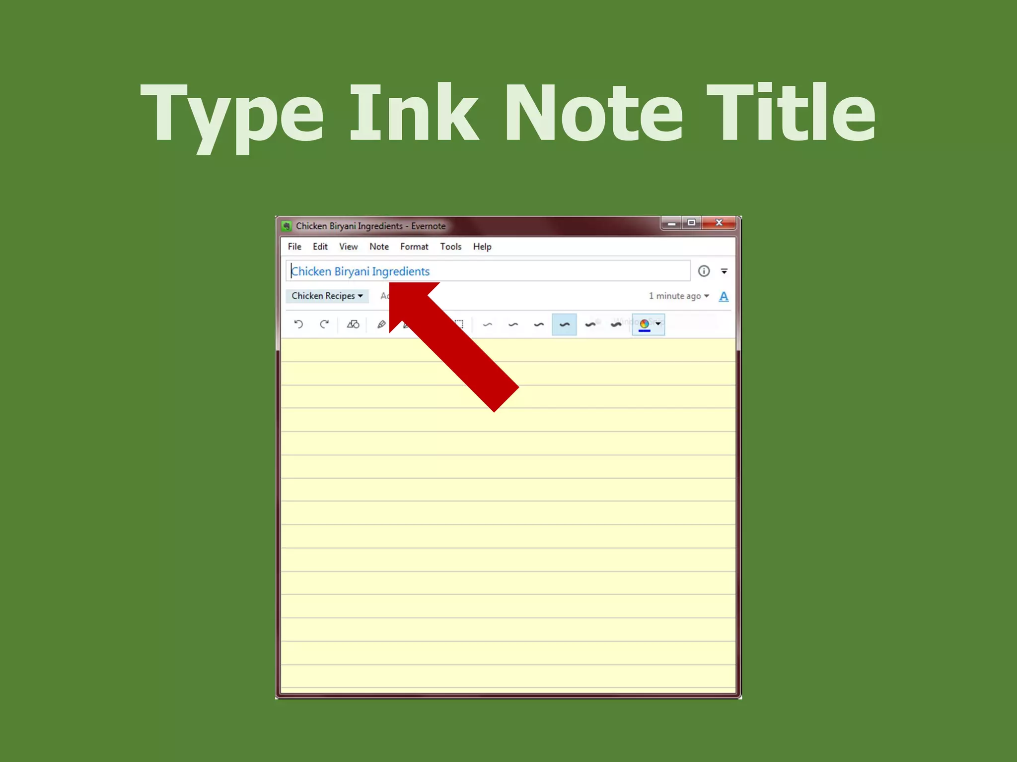 Type Ink Note Title
 