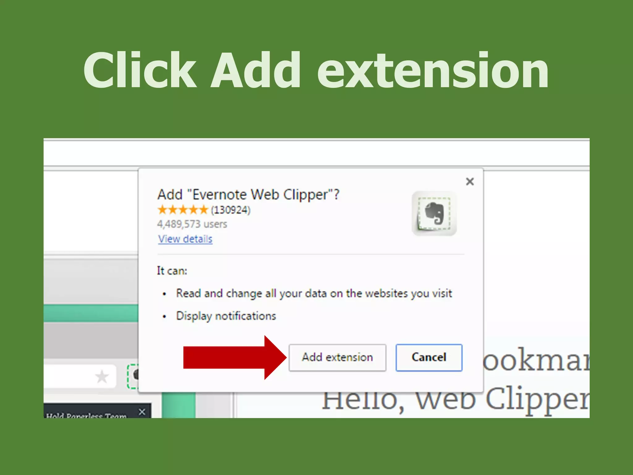 Click Add extension
 