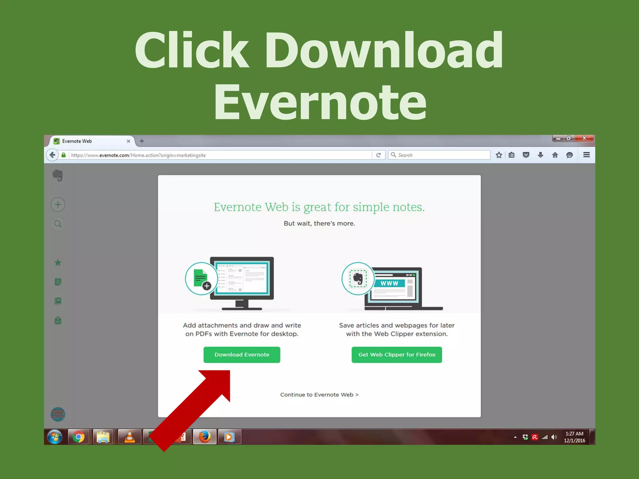 Click Download
Evernote
 