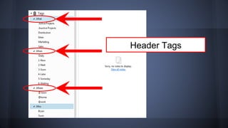 Header Tags
 