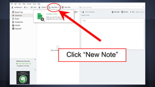 Click “New Note”
 