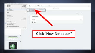 Click “New Notebook”
 