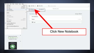 Click New Notebook
 