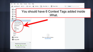 You should have 6 Context Tags added inside
.What.
 